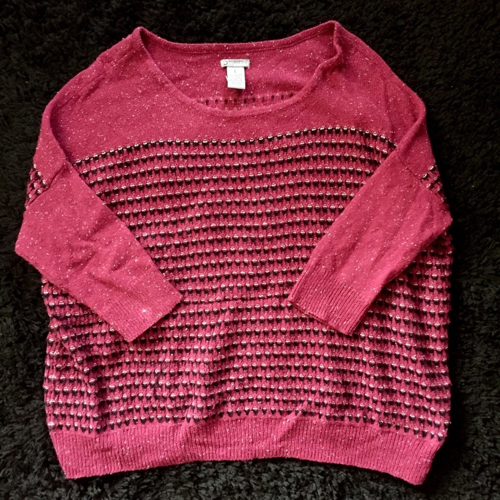 New Directions maroon womans sweater Large /L